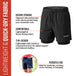 MudGear Men's 2-in-1 Training Shorts - Black