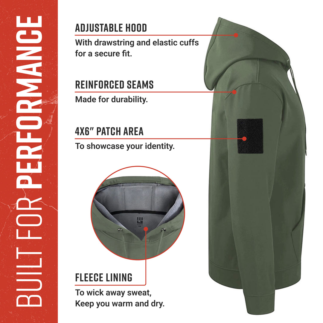 MudGear All-Weather Warrior Hoodie - Olive Drab Green
