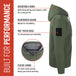 MudGear All-Weather Warrior Hoodie - Olive Drab Green