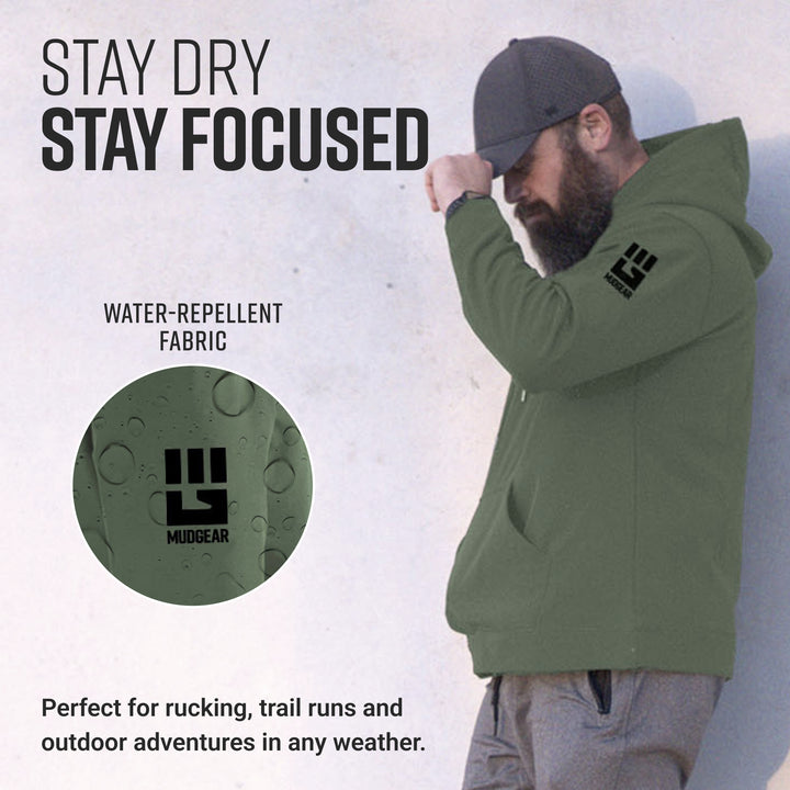 MudGear All-Weather Warrior Hoodie - Olive Drab Green