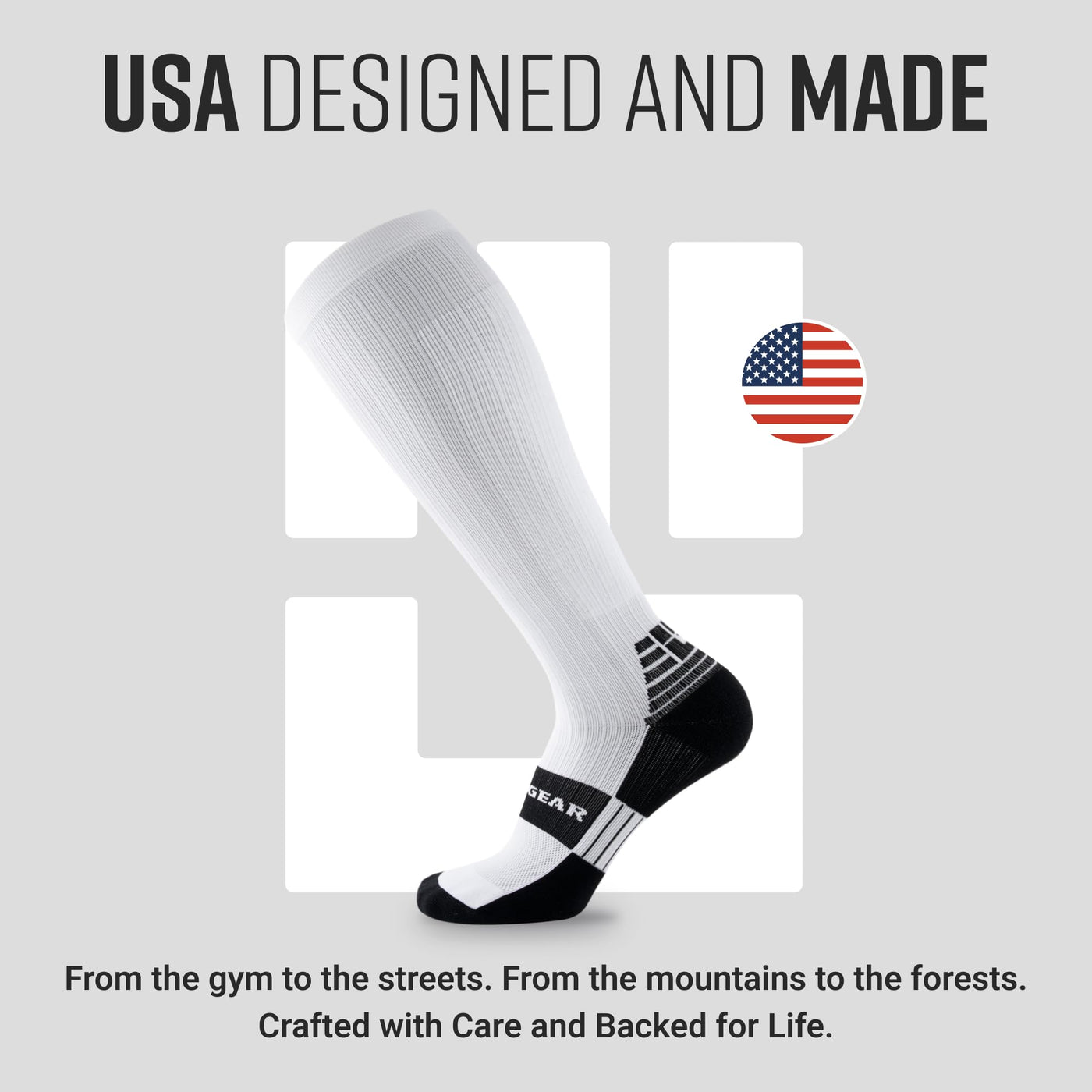 Tall Compression Socks [White]