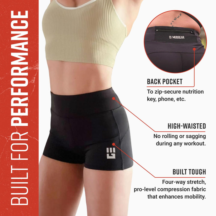 Women's Flex-Fit Compression Shorts 2-inch Inseam