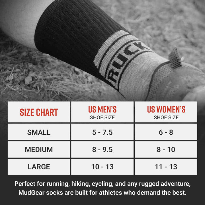 MudGear Ruck Sock (Black/Gray)