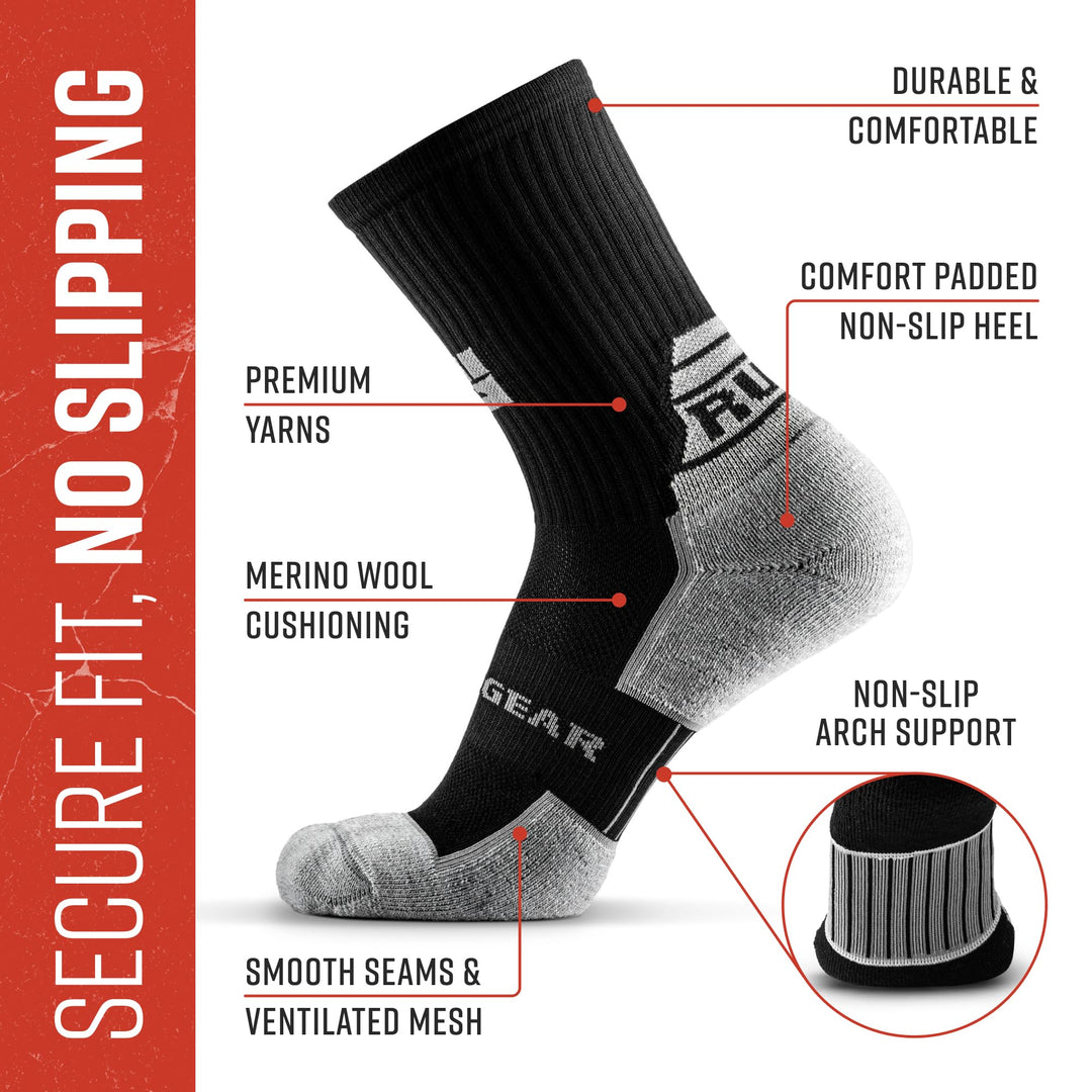 MudGear Ruck Sock (Black/Gray)