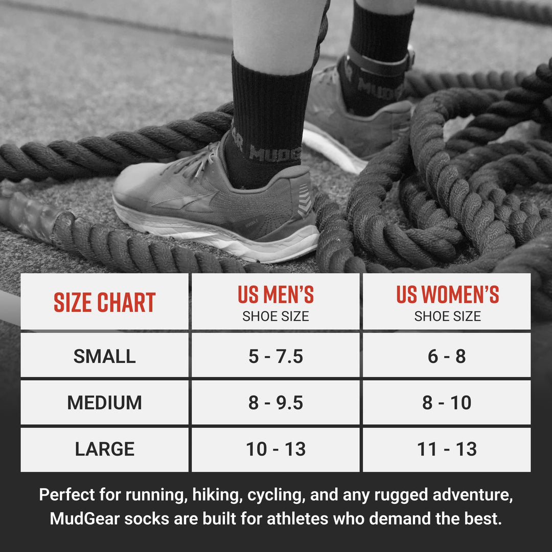 5" Crew Height Trail Running Sock (Black/Gray)