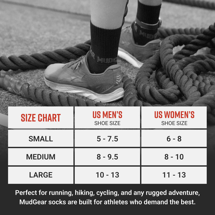 5" Crew Height Trail Running Sock (Gray/Black)