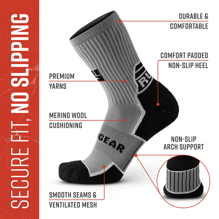 MudGear Ruck Sock (Gray/Black)