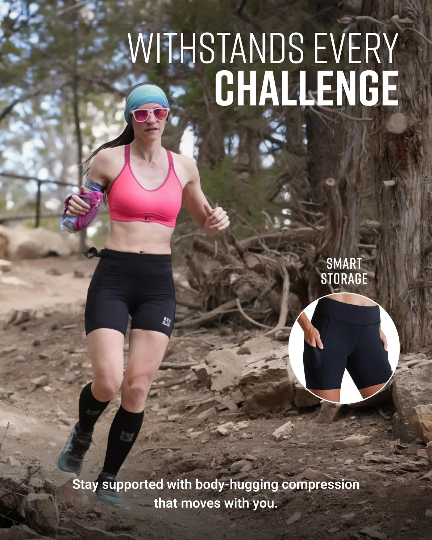 Women's Flex-Fit Compression Shorts 6-inch Inseam