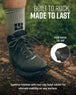 MudGear Speed Ruck Boots on trail with tan rucking socks, reinforced toe cap detail shown