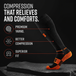 Tall Compression Socks (Black/Orange)