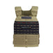 Centurion Weight Vest in black and tan with padded shoulders and molle webbing plate carrier