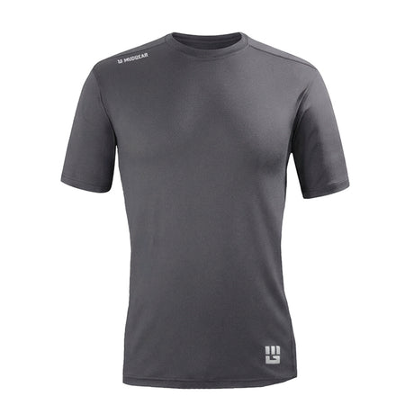 Men's Fitted Performance Shirt VX in Tornado Gray, short sleeve, front view