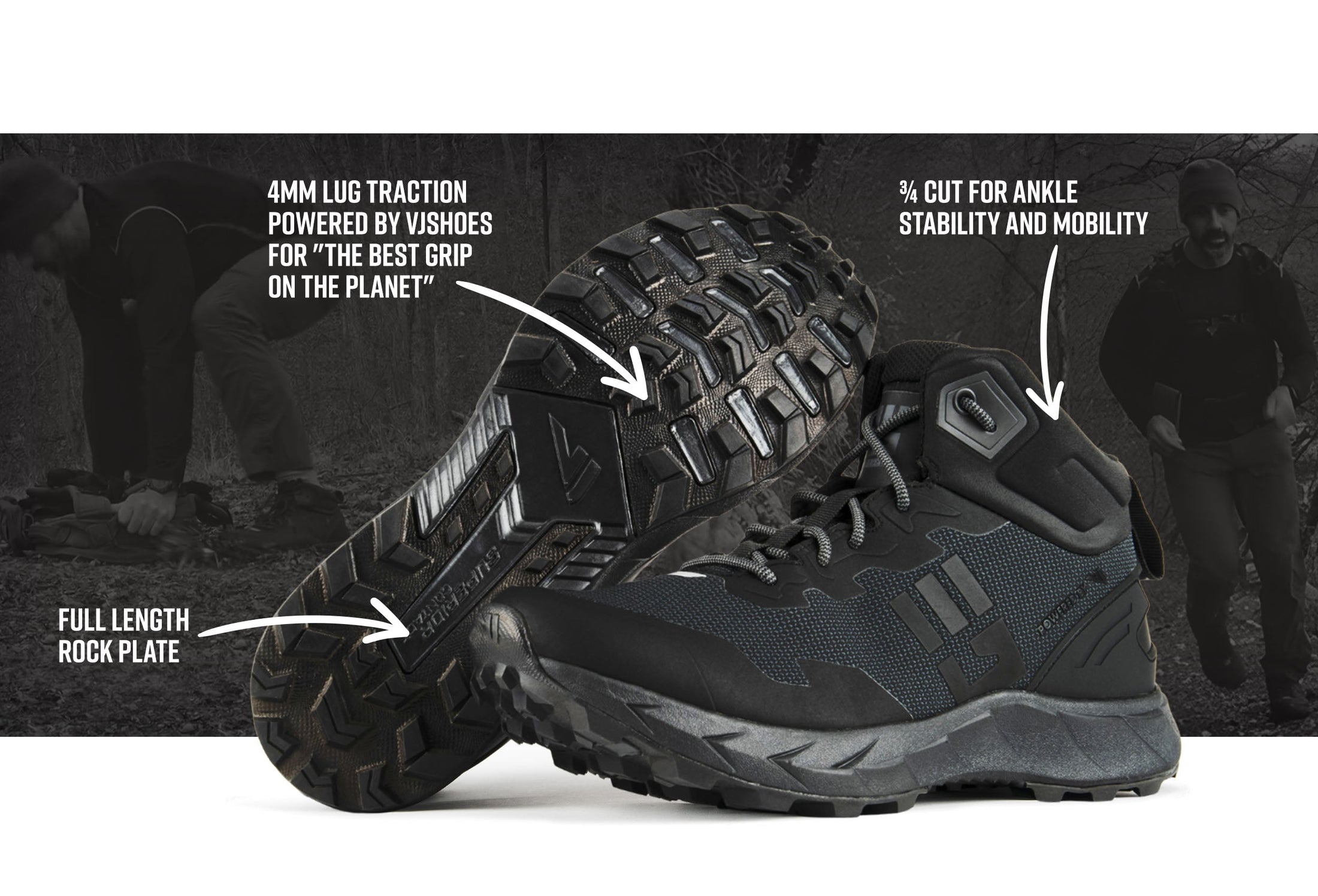 MudGear SpeedRuck Shoes infographics — product features infographic