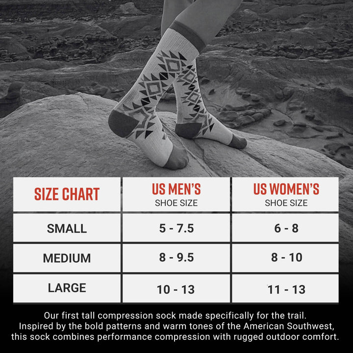 MudGear Mesa Horizon Tall Compression Socks - Tan/Brown (1 Pair)