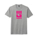 MudGear Tri-Blend Fist Logo Tee - Pink (Made to Order DTF)