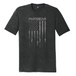 Black Frost tri-blend t-shirt with MudGear USA flag and rope climb graphic in light gray