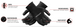 MadGrips black obstacle race gloves with padded palms and grip details displayed flat