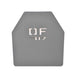 Gray powder-coated steel weight vest plate with DF logo cutout, 20 LB pair