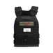 Black Directional Force Quantum Athletics Centurion Weight Vest displayed flat front view with shoulder straps and weighted plate pockets