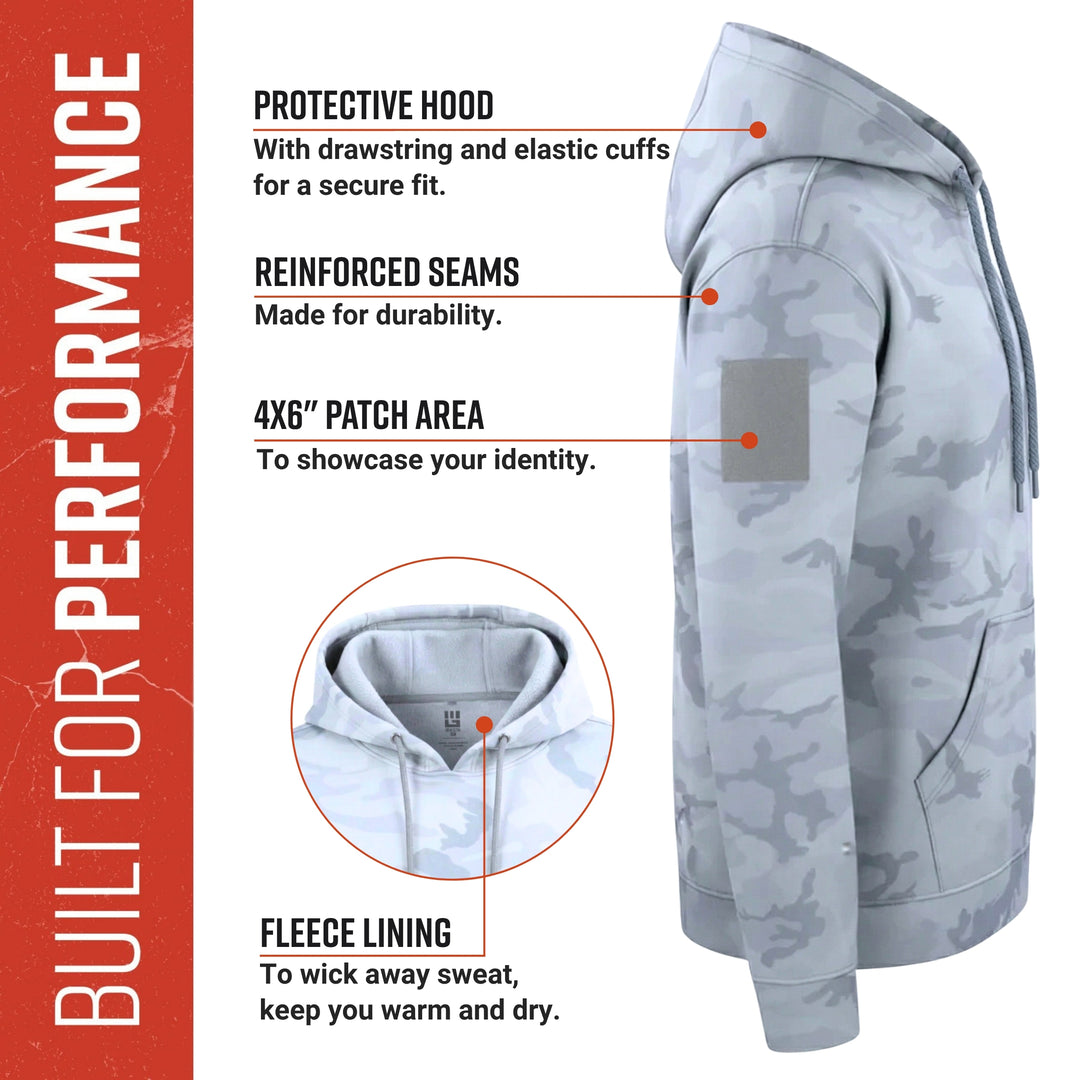 MudGear All-Weather Warrior Hoodie - Light Gray Camo