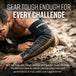 MudGear Padded Arm Sleeves on athlete crawling through mud during obstacle course race
