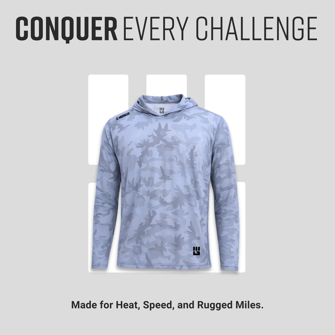 MudGear Sun Hoodie - Light Gray Camo