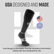 Tall Compression Merino Wool Socks (Black/Gray)
