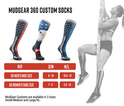 CLEARANCE ITEM - MudGear Custom Sweden Tall Compression Socks (1 Pair)