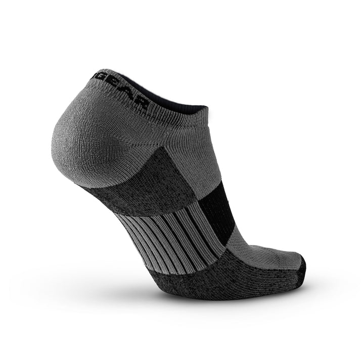 No-Show Running Socks - Gray/Black (2 Pair Pack)