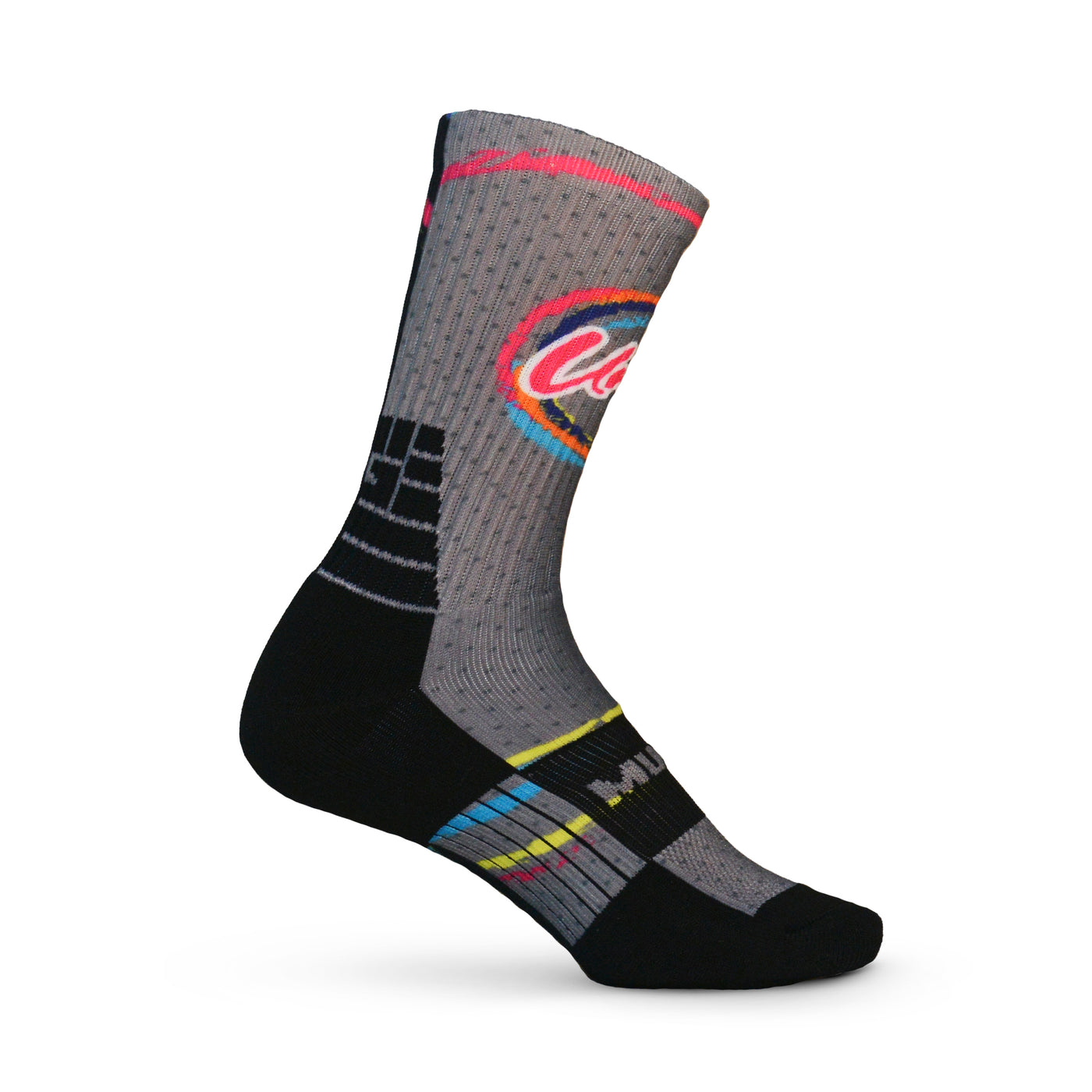 CLEARANCE ITEM - MudGear Custom United Gray Crew Height Socks (1 Pair)