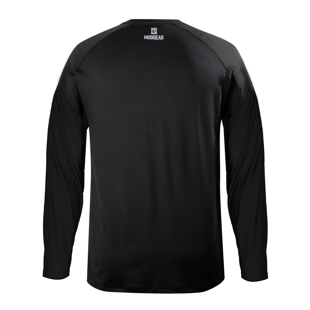 Mudgear Men's Loose Fit Performance Shirt VX - Long Sleeve (Black) Back