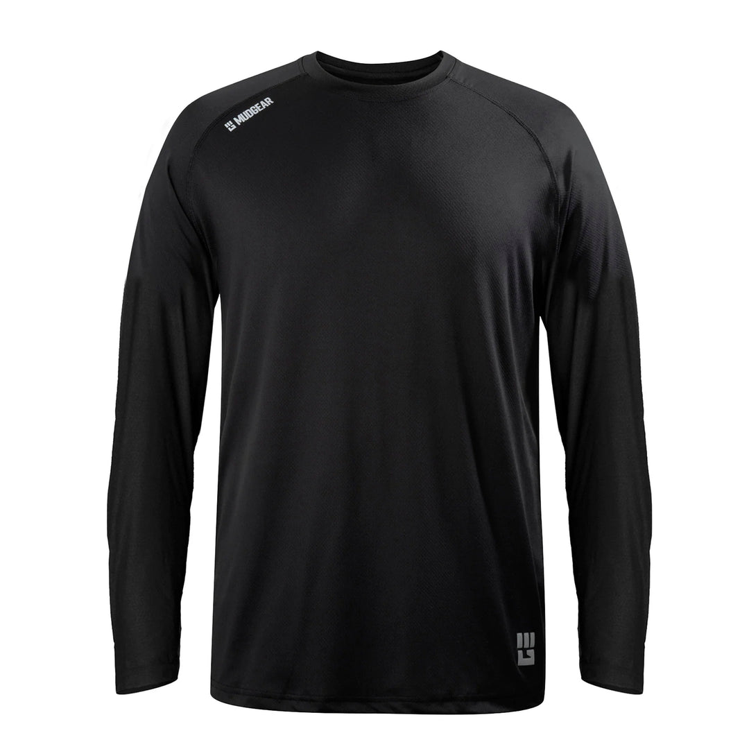 Mudgear Men's Loose Fit Performance Shirt VX - Long Sleeve (Black)