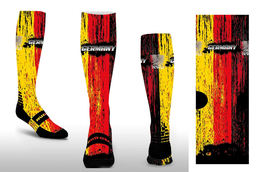 CLEARANCE ITEM - MudGear Custom Germany Tall Compression Socks (1 Pair)